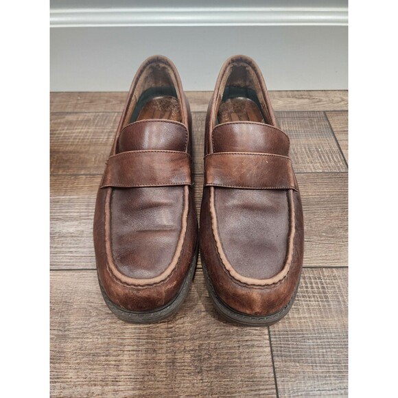 Banana Republic Men\'s Leather Penny Loafer Size 9.5M Dress Shoe Brown Slip On main image 7